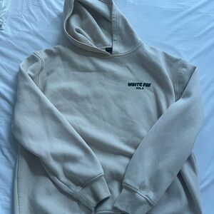 White Fox Beige-ish/white-ish Hoodie size L/XL